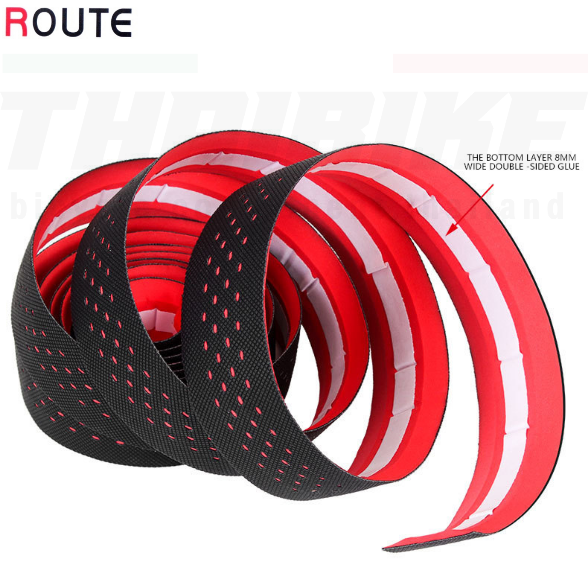 ผ้าพันแฮนด์จักรยานเสือหมอบ ROUTE แบบ 2TONE DOT