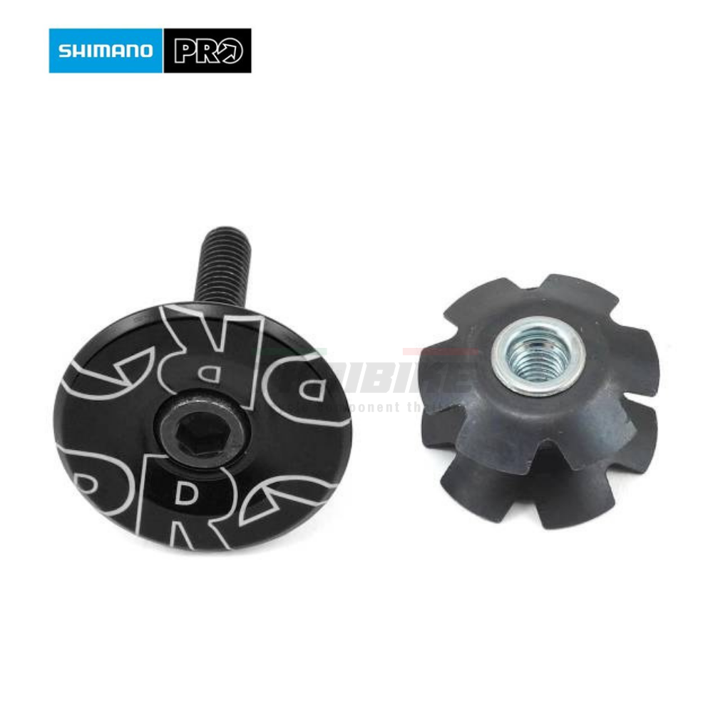 ฝาปิดสเต็มจักรยาน SHIMANO PRO แบบคาร์บอน/อลูนิเนียม แถมฟรีสตาร์นัท