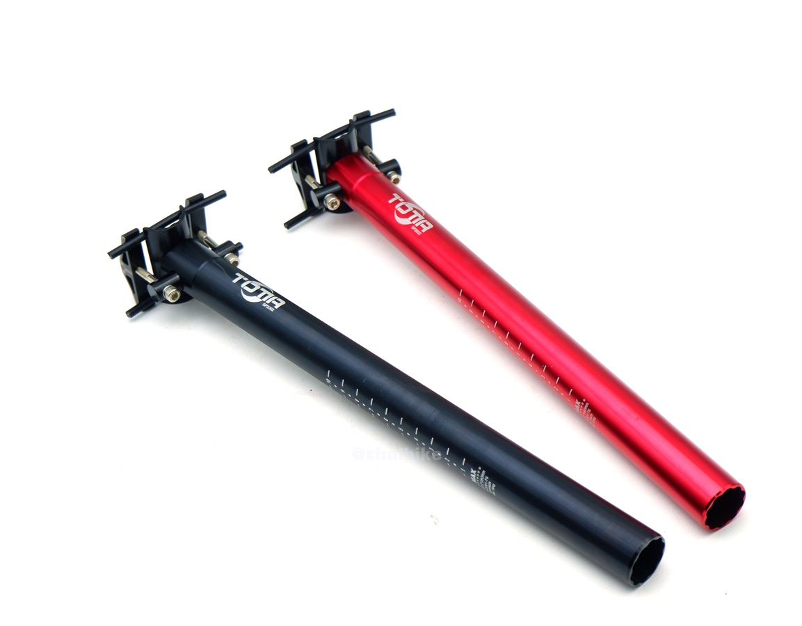 หลักอานตรงจักรยานอลูมิเนียม CNC ยี่ห้อ TOTTA รุ่นเบาพิเศษ