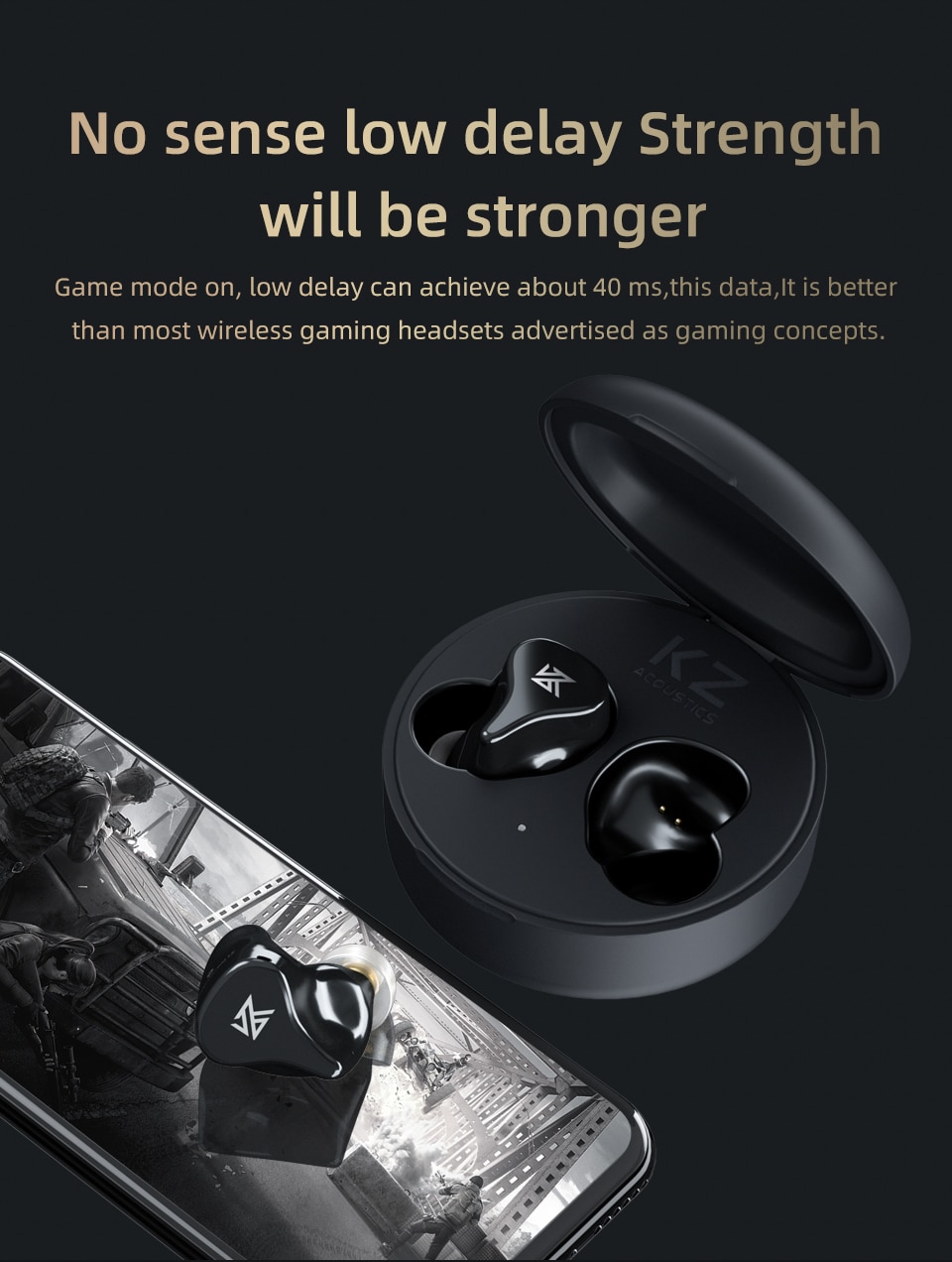 ขาย KZ Z1 PRO หูฟัง TWS ไร้สายรองรับ Bluetooth 5.2 ประกันศูนย์ไทย