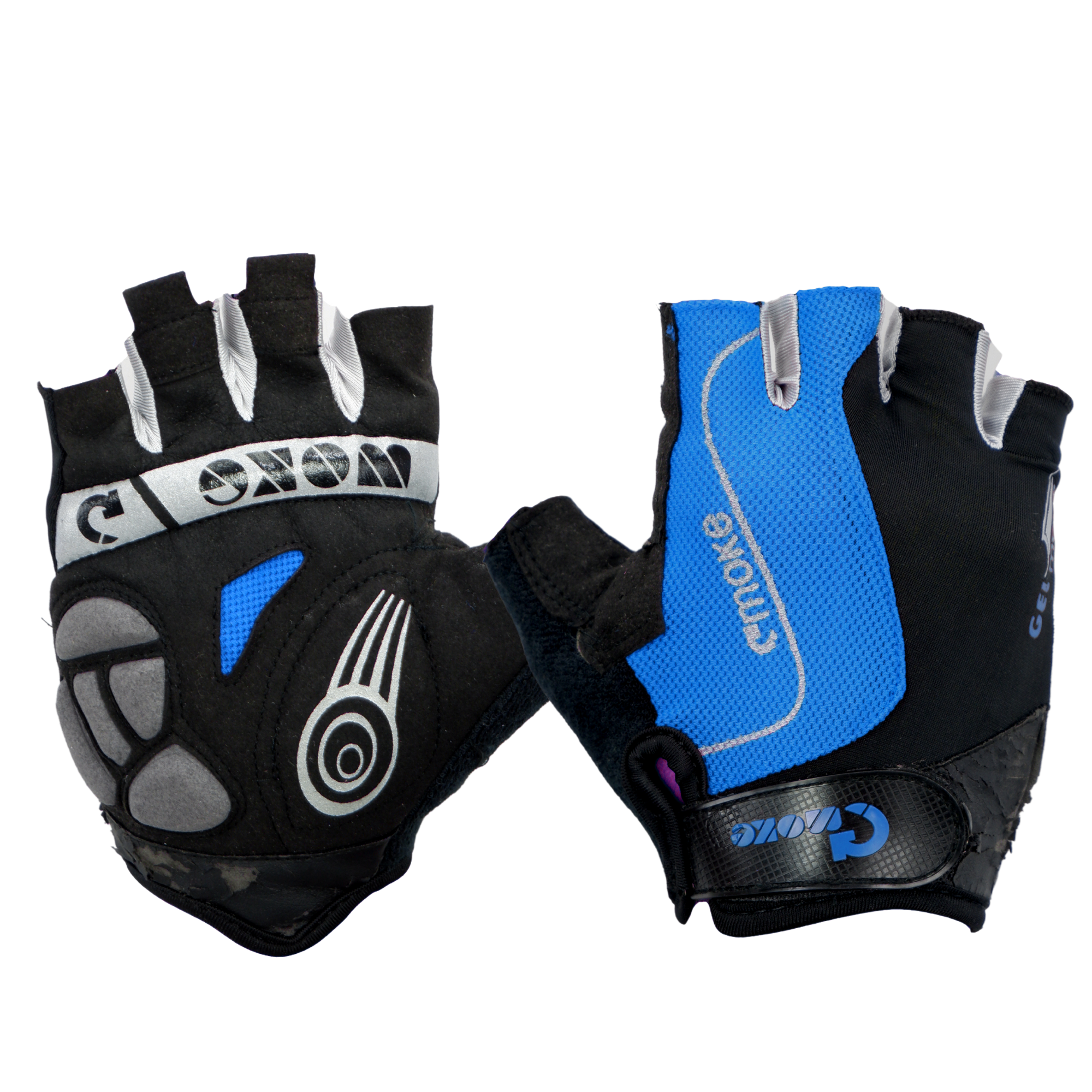 มีตำหนิหนังลอก ถุงมือปั่นจักรยานเจลแท้ MOKE ราคาถูก ฟิตเนส ยกน้ำหนัก