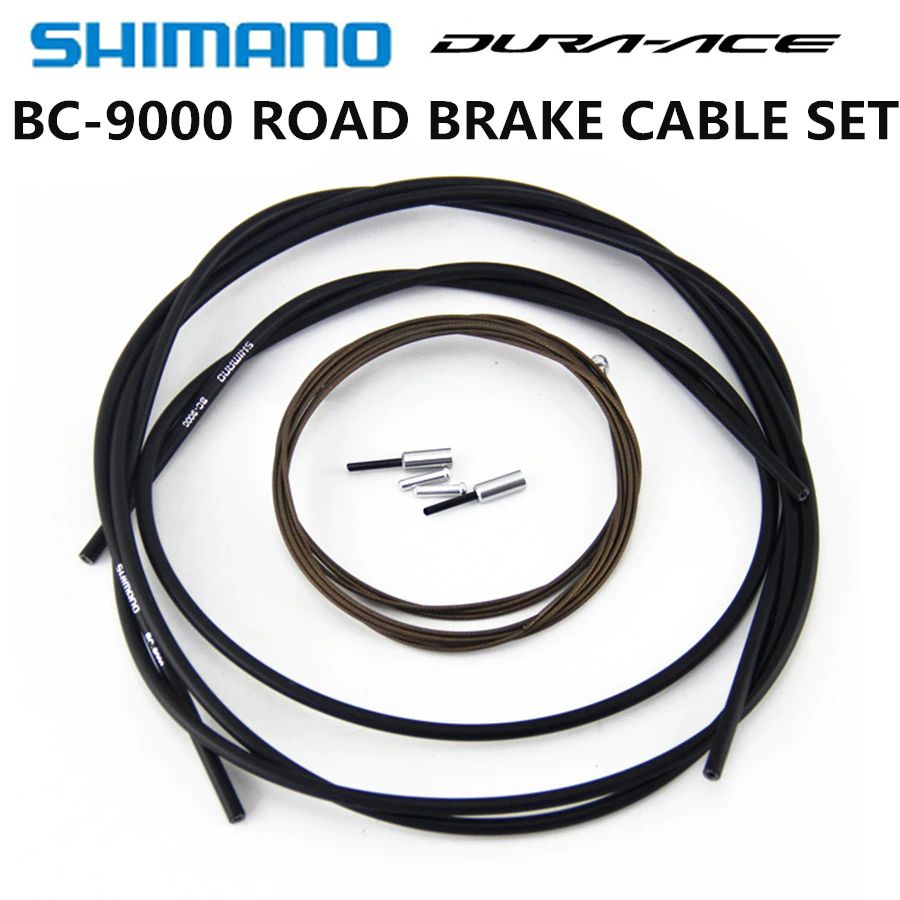 ชุดสายเบรคจักรยานเสือหมอบ SHIMANO BC-9000, Polymer Coated ครบชุดหน้าและหลัง