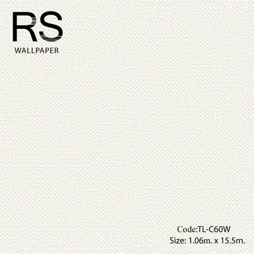 วอลเปเปอร์พื้นสีขาวล้วนมีกลิตเตอร์สีเงิน TL-C60W