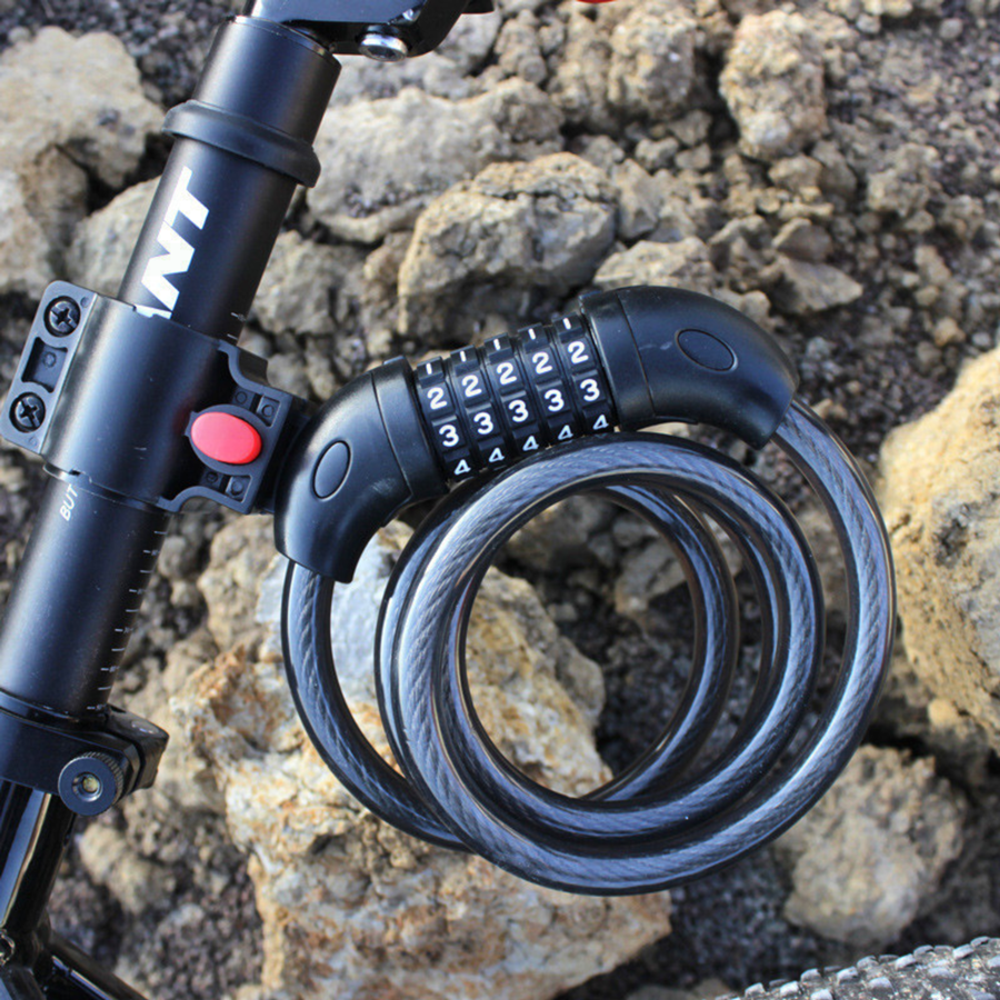 สายล๊อคจักรยาน LOCK TONYON สลิง 5 รหัส เปลี่ยนรหัสได้