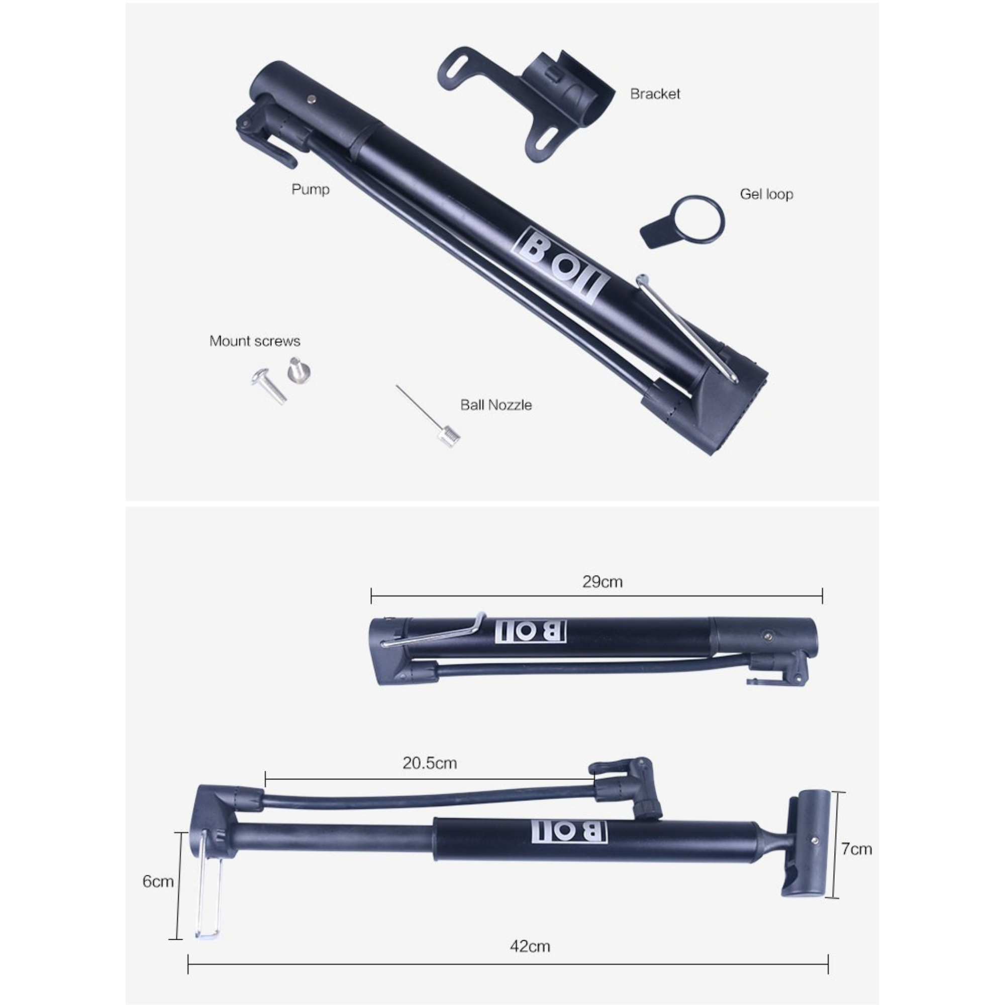 สูบจักรยานเสือหมอบ เสือภูเขา แบบพกพา BOI Air Inflator