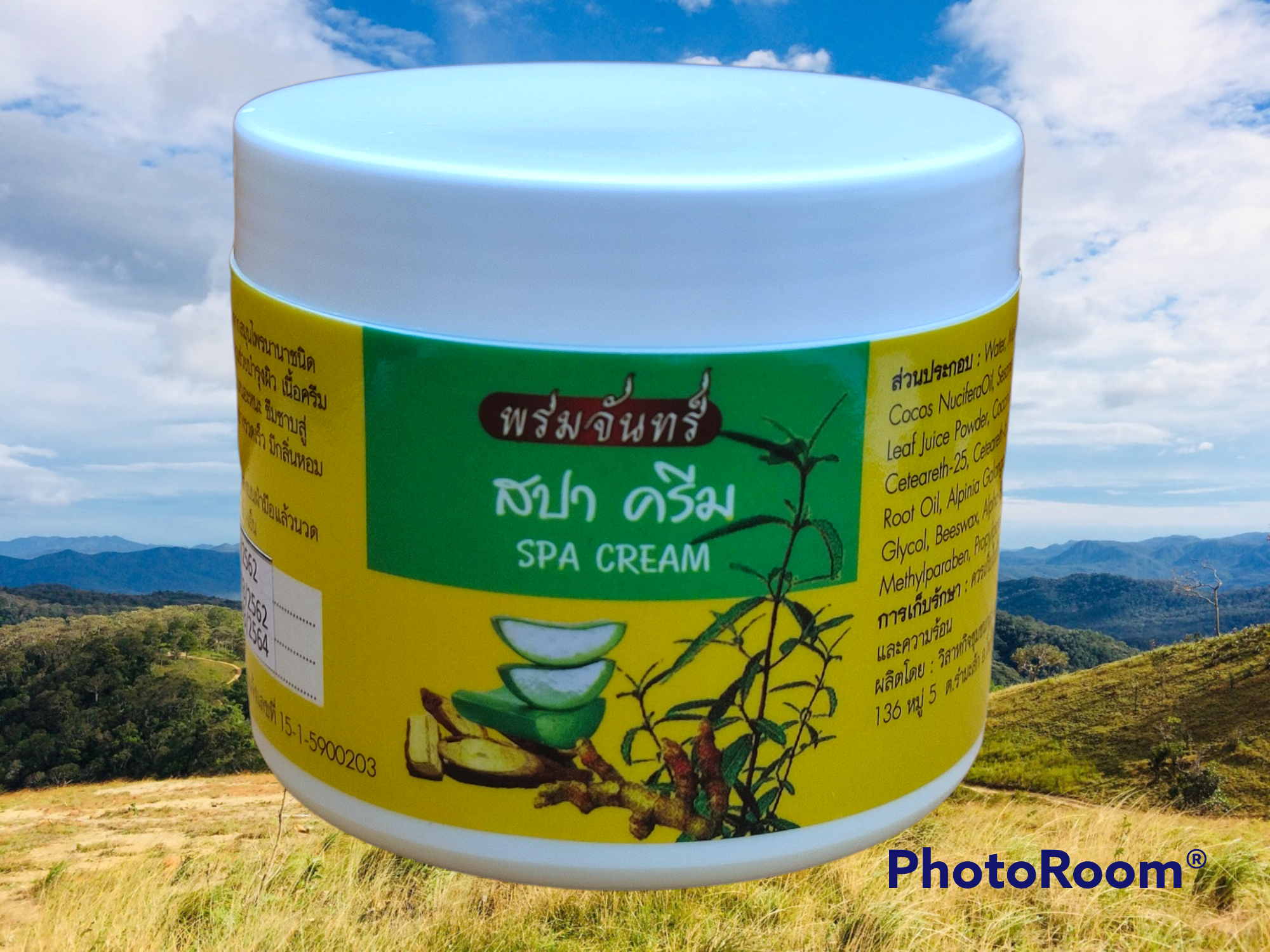 สปาครีมสมุนไพรพรมจันทร์ (Spa Cream) น้ำหนัก 300 ml.