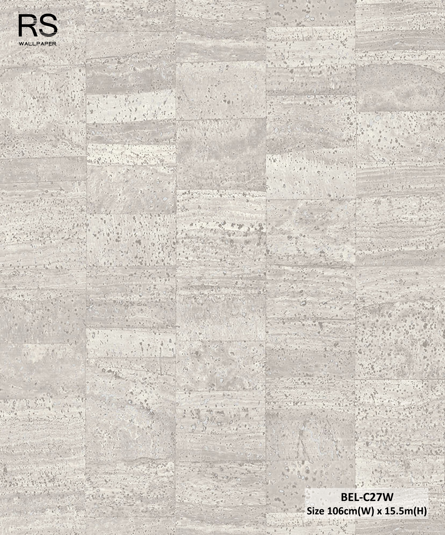 วอลเปเปอร์ลายหินอ่อน สีเทา BEL-C27W