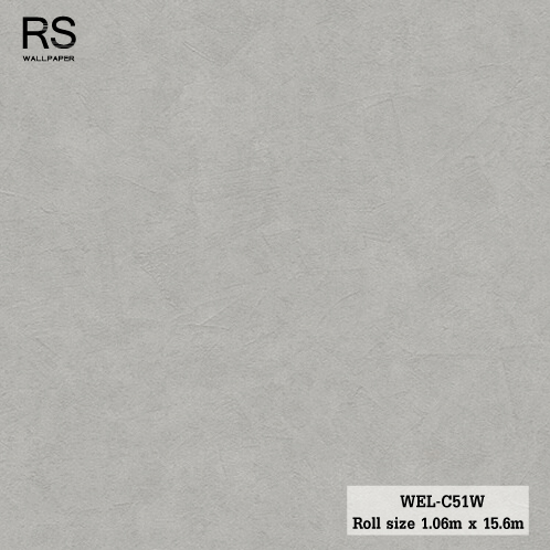 วอลเปเปอร์ ลายปูนเปลือยสีเทา WEL-C51W