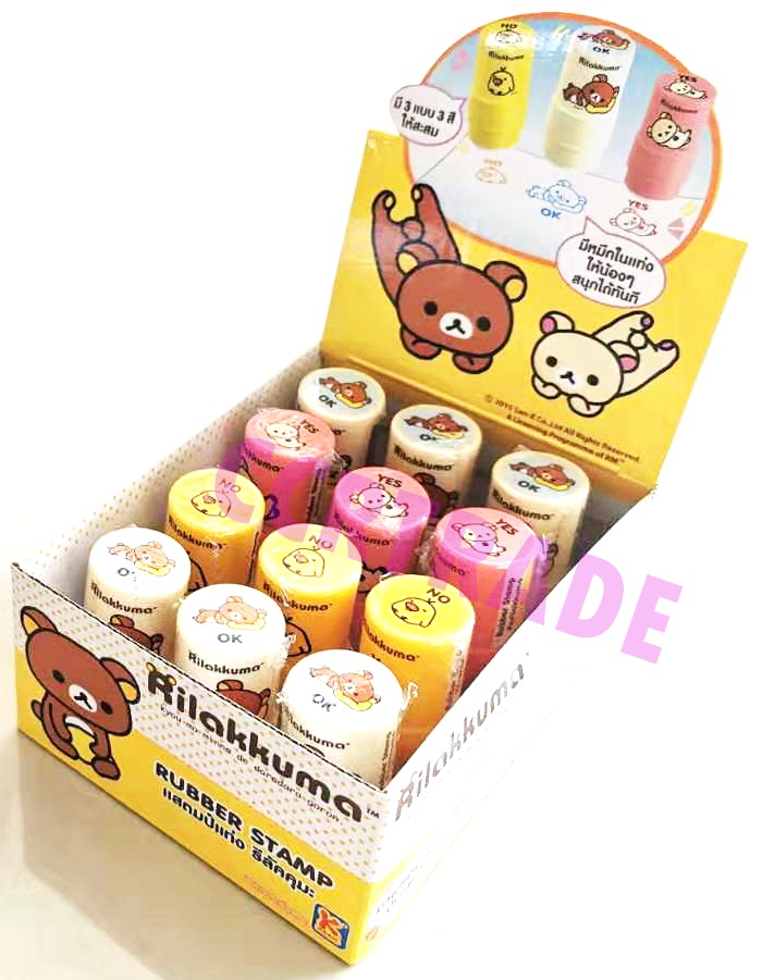 แท่งปั้มรีลัคคุมะ มีหมึกในตัว 3x5.7 ซม.(ลิขสิทธิ์แท้)