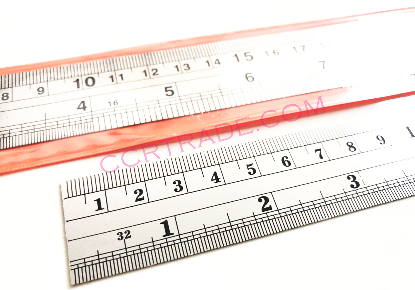 ไม้บรรทัดเหล็ก 2 ชิ้น (60,30 cm.)
