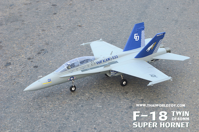 F-18A SUPER HORNET TWIN EDF40MM.RC JET ชุดPNP