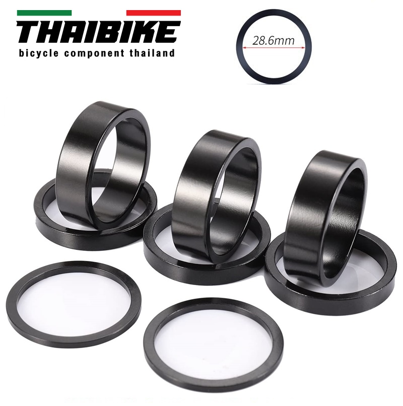 แหวนสเปเซอร์รองถ้วยคอจักรยานแบบอลูมีเนียม O.V., สีดำ Alloy Bicycle Bike Headset Spacer