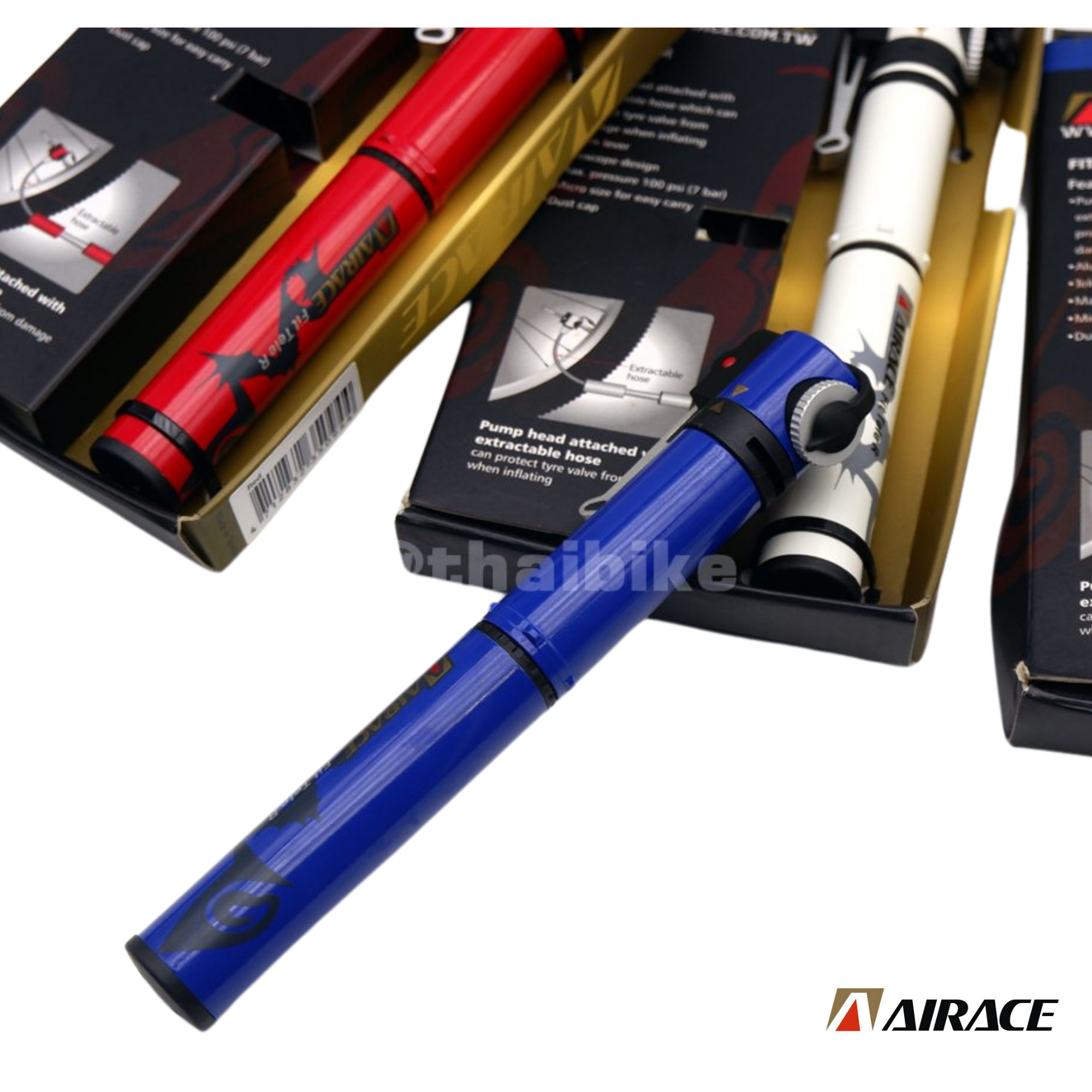 สูบจักรยานแบบพกพา AIRACE FIT Tele R