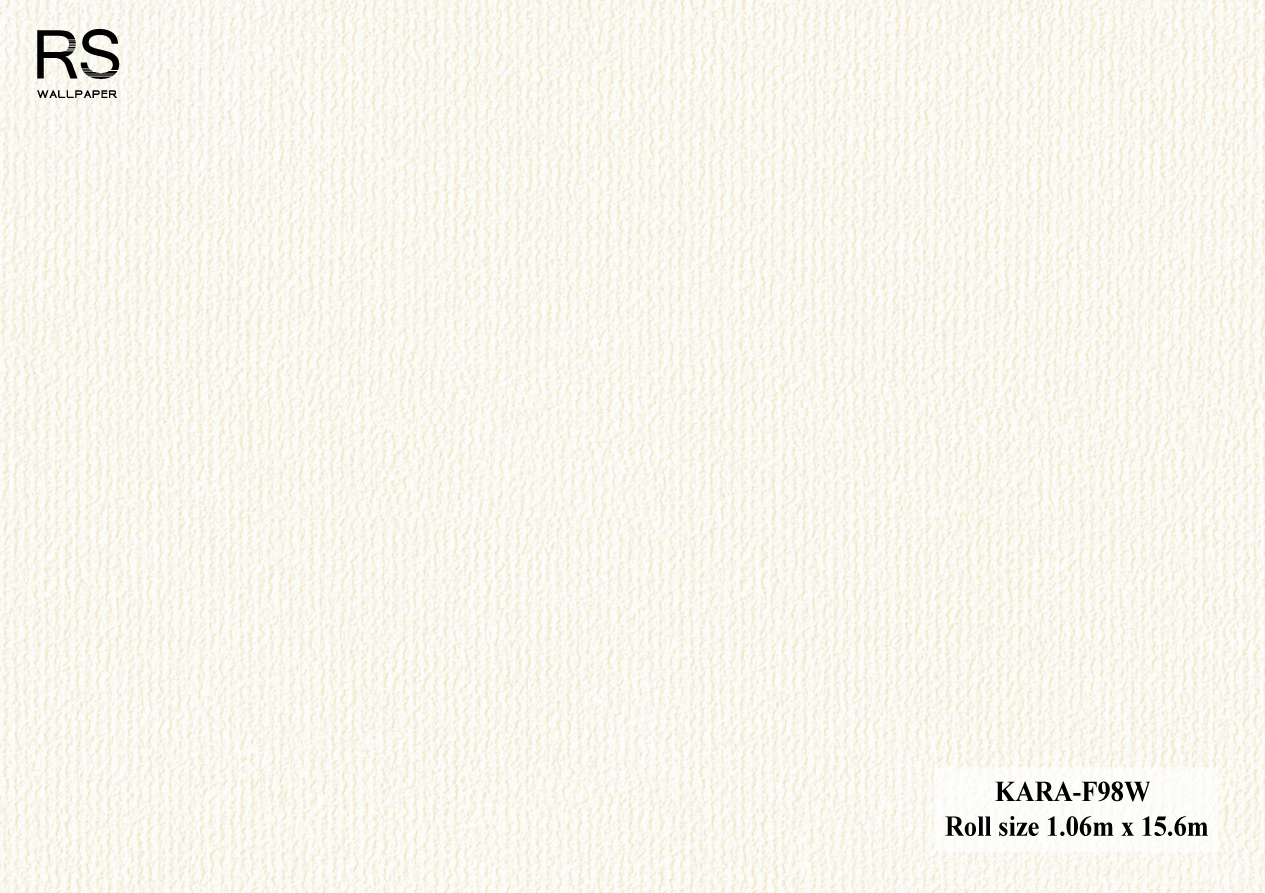 วอลเปเปอร์ สีขาวอมครีม KARA-F98W