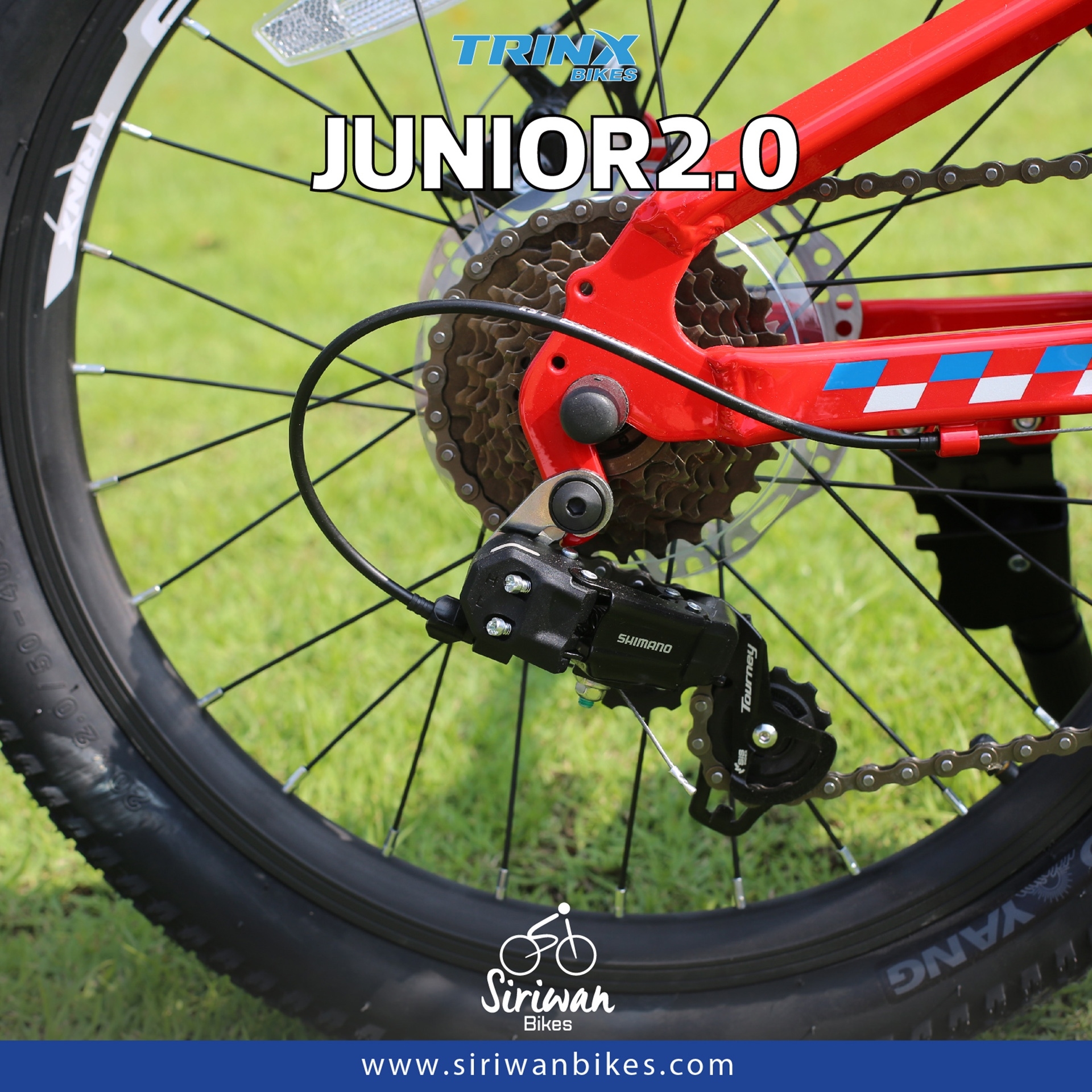 TRINX : JUNIOR 2.0 จักรยานเด็ก MTB อลูฯ 20" ดิสเบรค 7 Speeds
