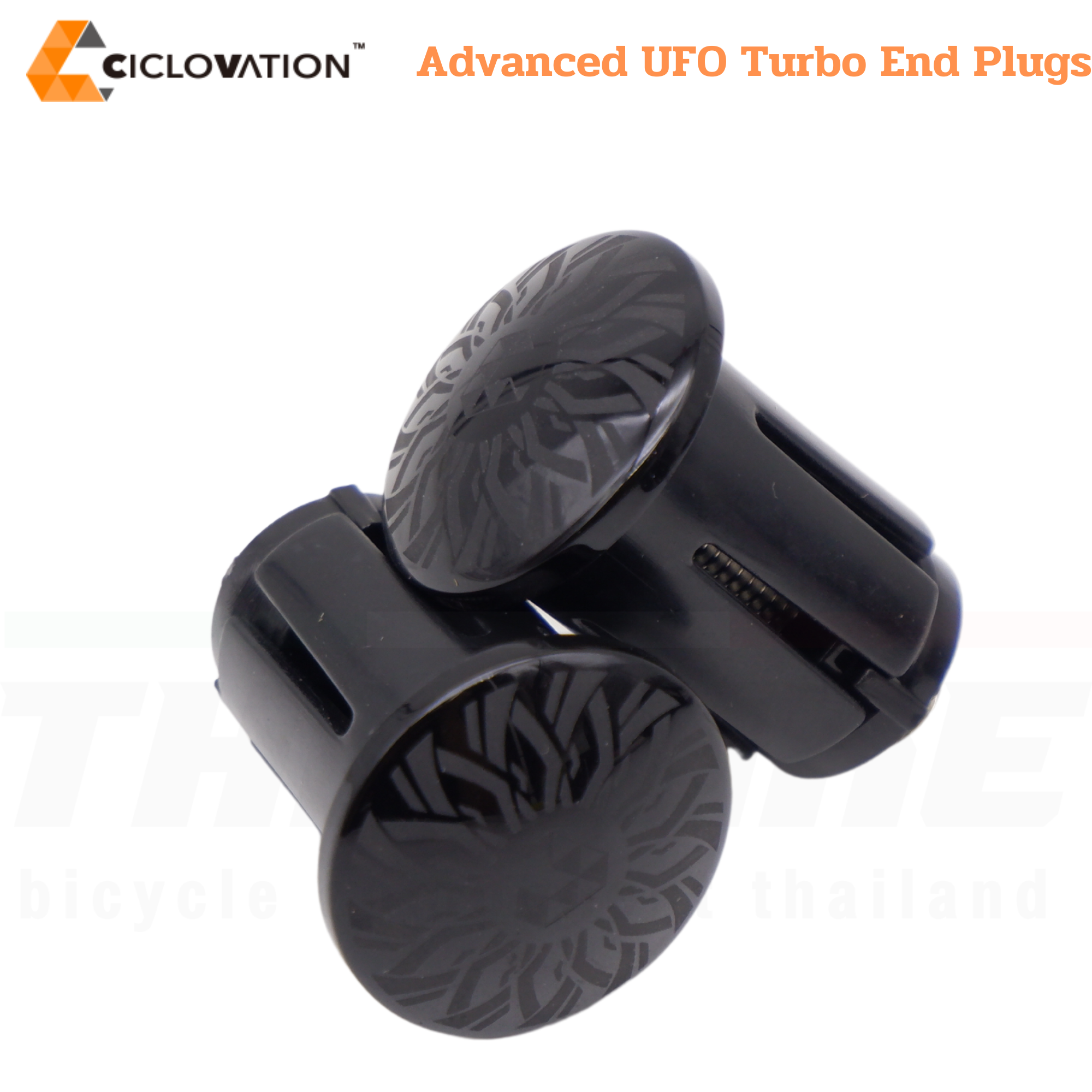 จุกฝาปิดปลายแฮนด์จักรยาน ยี่ห้อ CICLOVATION รุ่น Advanced UFO Turbo End Plugs
