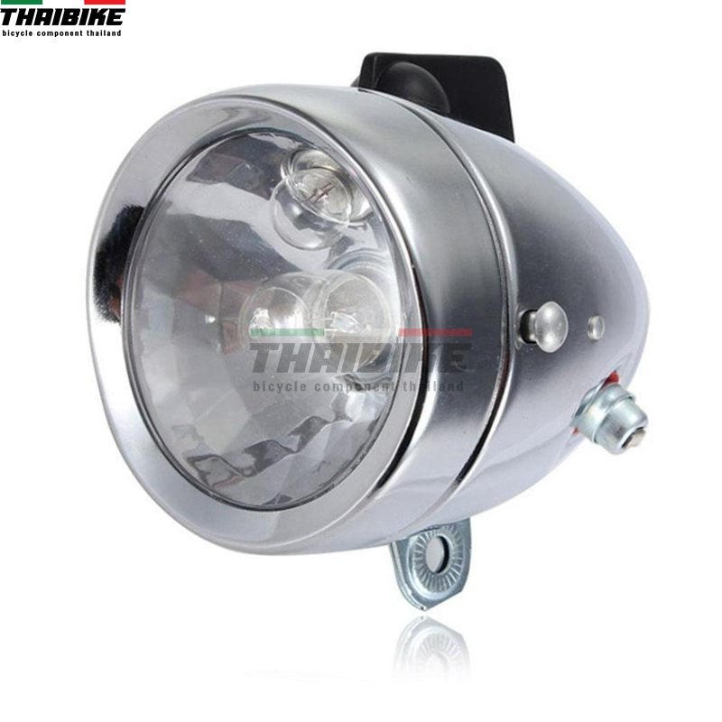 ไฟจักรยานแบบไดนาโม ไฟหน้าไฟท้าย พร้อมไดปั่น ครบชุด