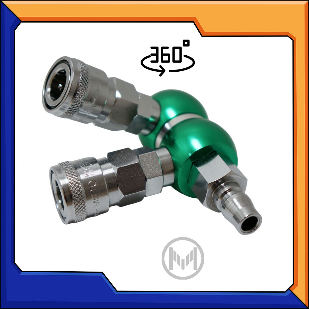 ข้อต่อลม ข้อต่อสวมเร็ว 2ทาง แบบหมุนได้ รุ่น 200T