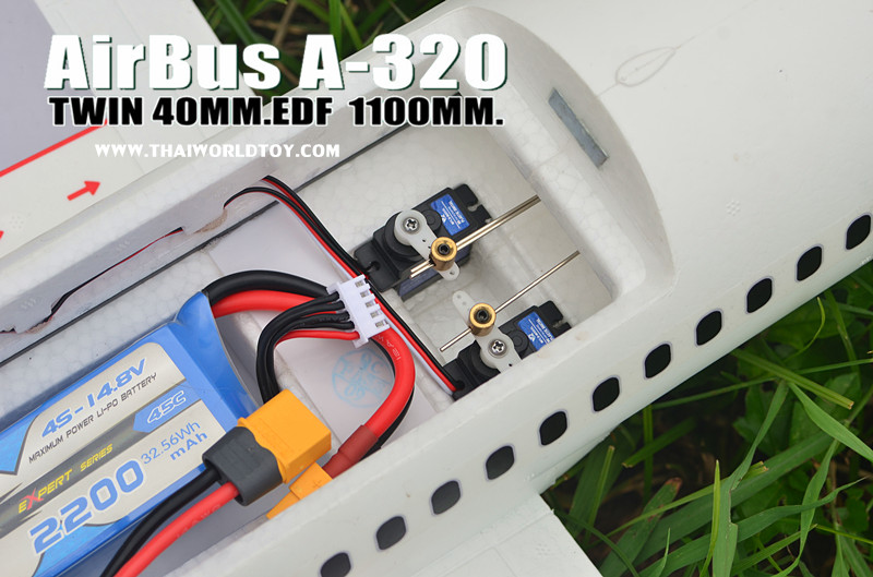 AirBus A-320ฺ EDF JET (PNP) 40MM. TWIN 1100MM.