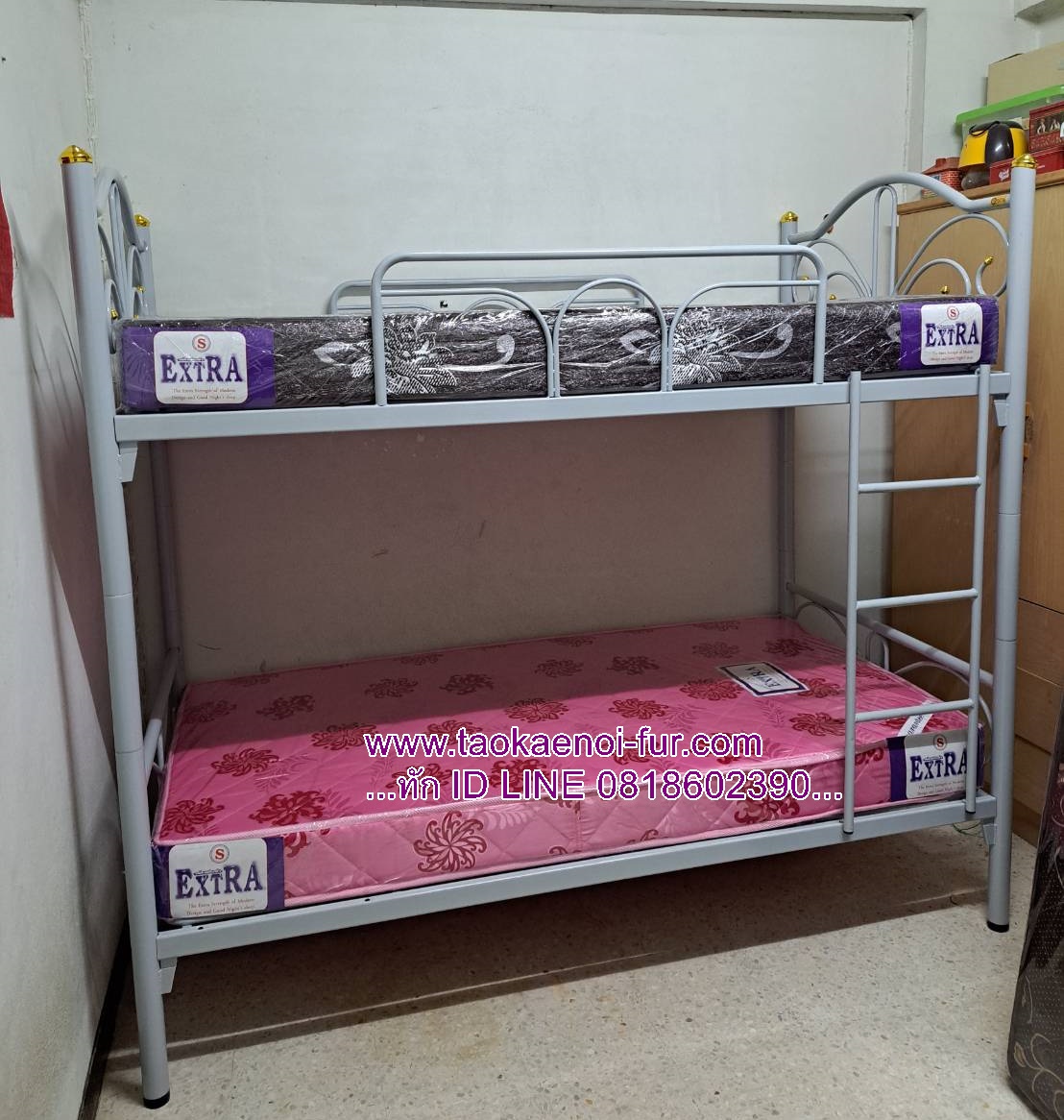 R-352 เตียงเหล็ก 2 ชั้น (หนา)