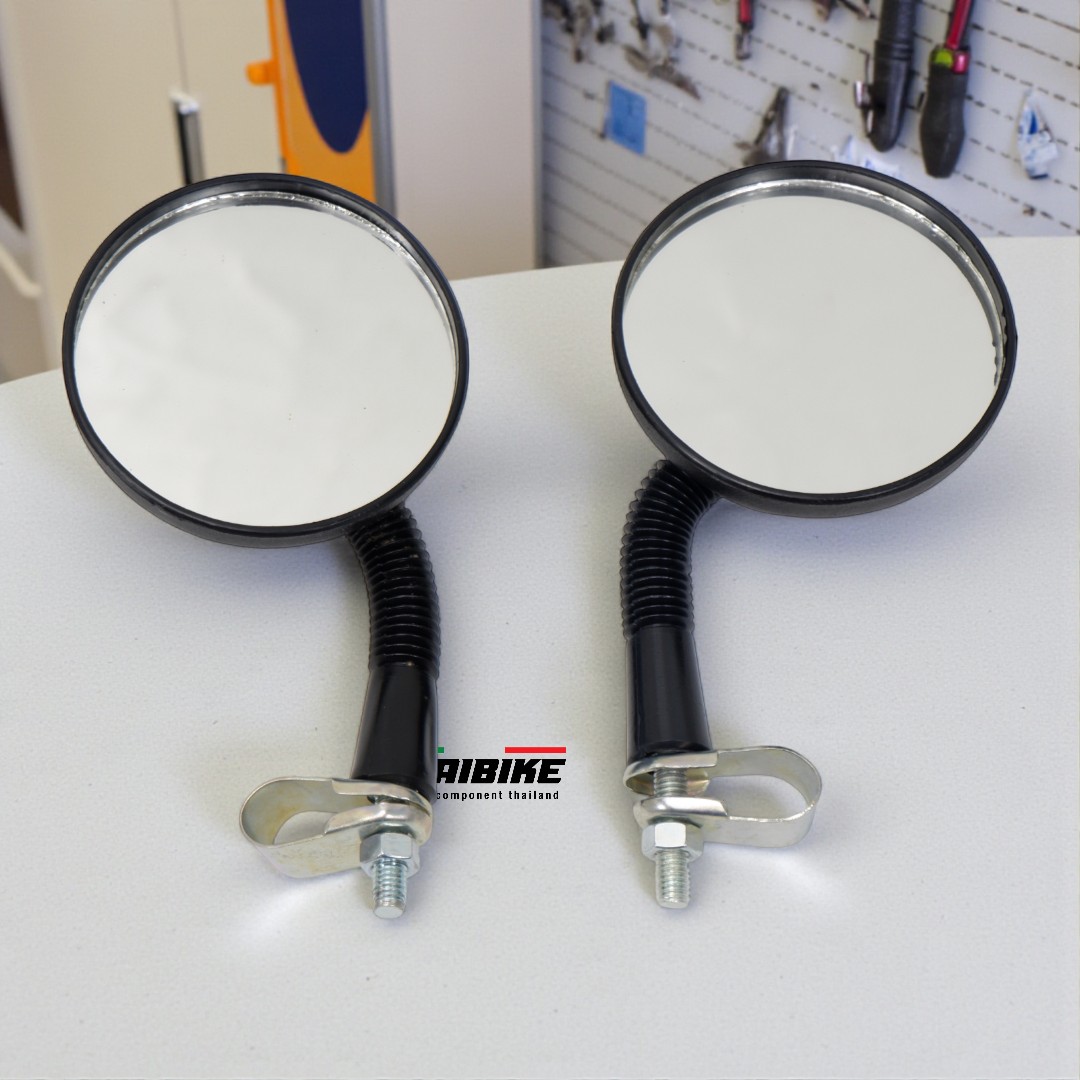 กระจกข้างจักรยาน มอเตอร์ไซค์ รถไฟฟ้า รุ่นใหม่ ขนาดใหญ่3.5นิ้ว (9ซม.)