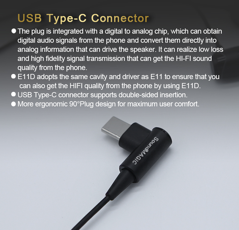 ขาย Soundmagic E11D หูฟังอินเอียร์ ขั้ว Type-C ที่มาพร้อม built-in DAC ในตัว