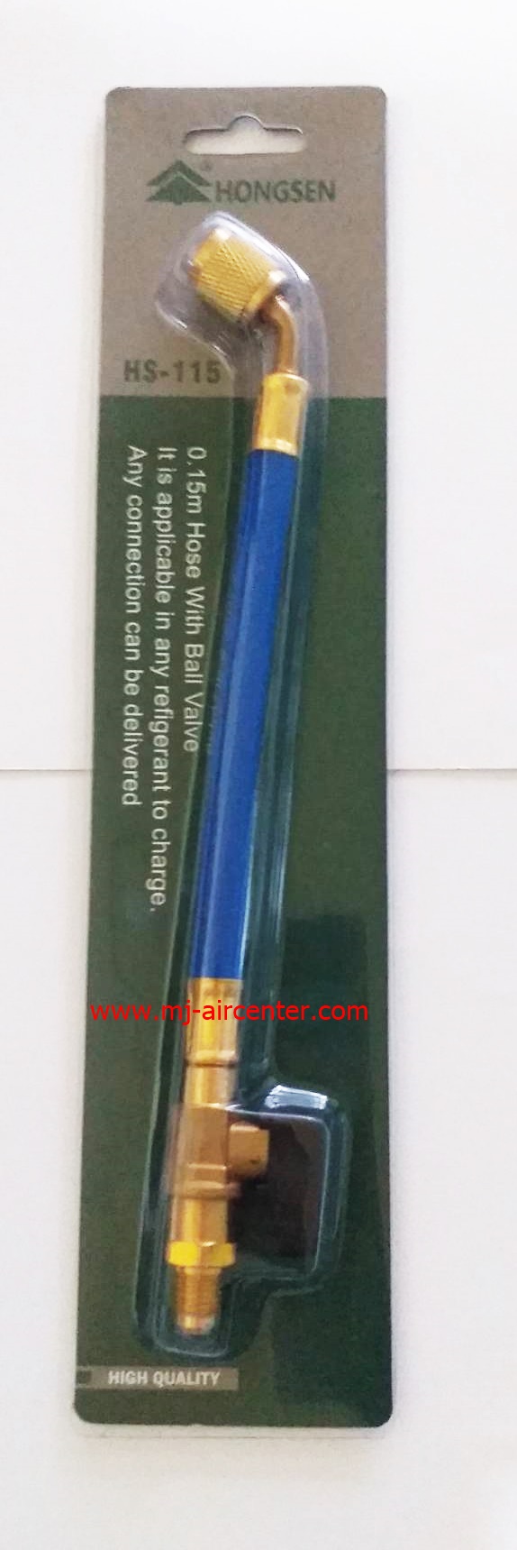 สายชาร์ตน้ำยา HONGSEN + บอลวาล์ว 0.15m. สีน้ำเงิน