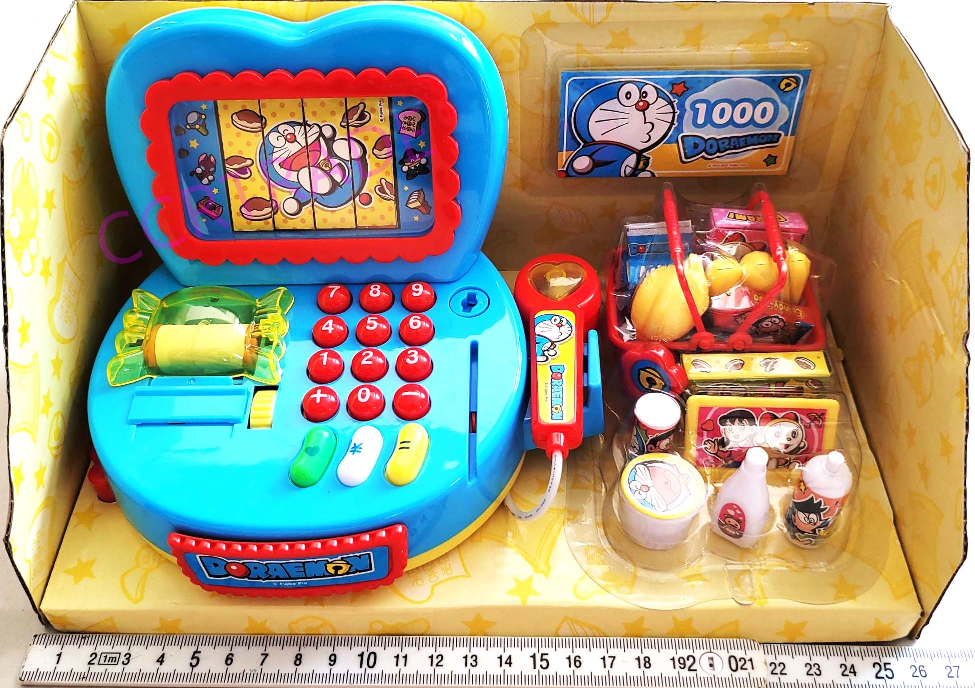 ชุดแคชเชียร์โดราเอม่อน มีเสียง มีไฟกล่อง 15x27 ซม.(ลิขสิทธิ์แท้)(1x3)