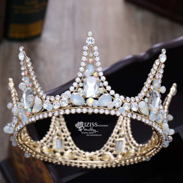 AC031 **รวม10แบบเทียร่าสวยๆ**พรีออเดอร์เทียร่า มงกุฎเพชร ต่างหูและสร้อยคอ ชุดเครื่องประดับเจ้าสาวสวยหรูดุจเจ้าหญิง