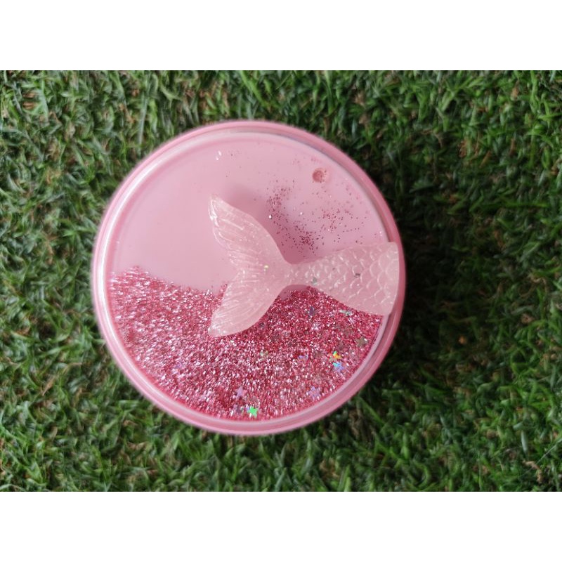 กล่องใส่รีเทนเนอร์ กล่องรี กลิตเตอร์วิ้งๆ นางเงือกสวยมาก พร้อมส่งจากไทย