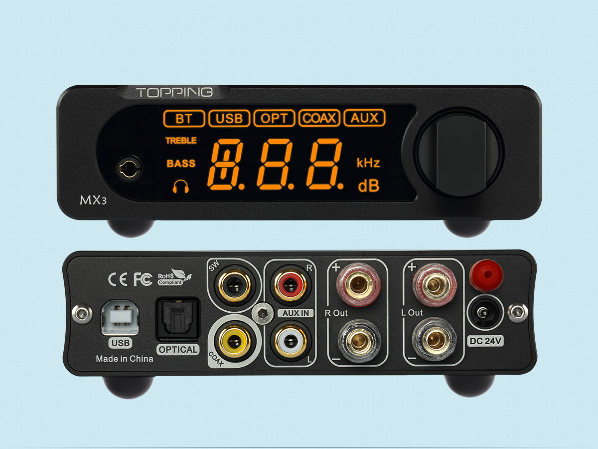 ขาย TOPPING MX3 DAC & Amp ตั้งโต้ะ รองรับ Bluetooth , NFC , Remote control , 24bit192KHz
