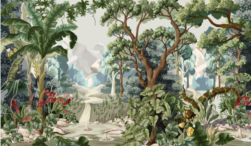 วอลเปเปอร์ภาพป่าเขตร้อน Tropical (สั่งผลิต)