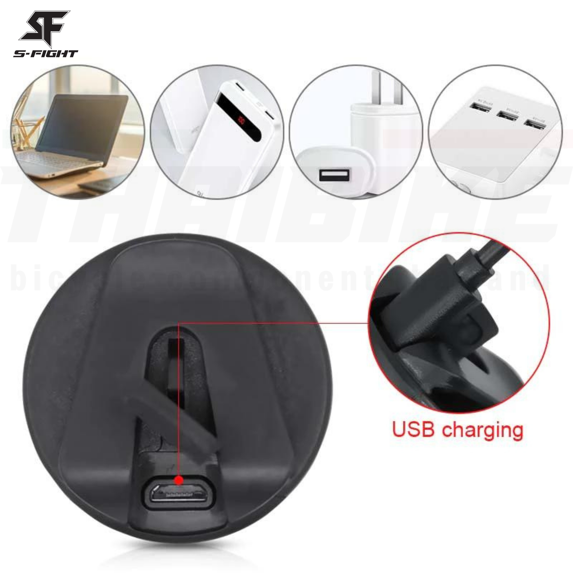 ไฟท้ายจักรยานแบบเบรคออโต้ 5 สเต็ป SMDLED S-FIGHT รุ่น SL-03