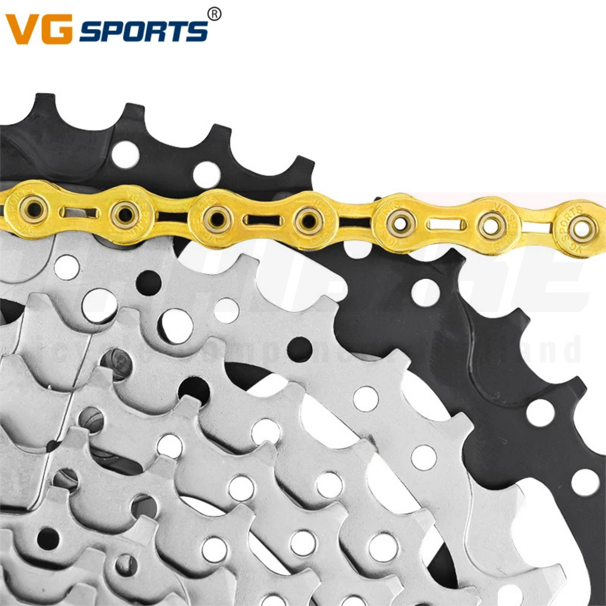 โซ่จักรยานเสือหมอบ เสือภูเขา VG 10/11/12SPD 116 ข้อ สีเงิน สีทอง สีรุ้ง