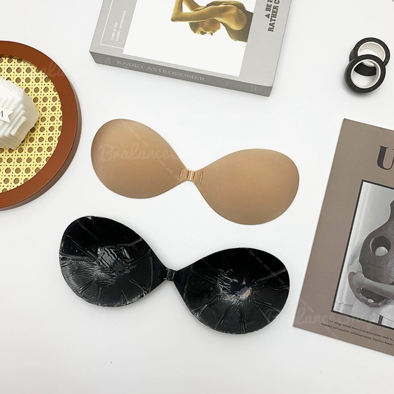 BLS✿J48 บรากาวทรงกลม ฟองน้ำบาง ไร้ขอบกาวเต็ม