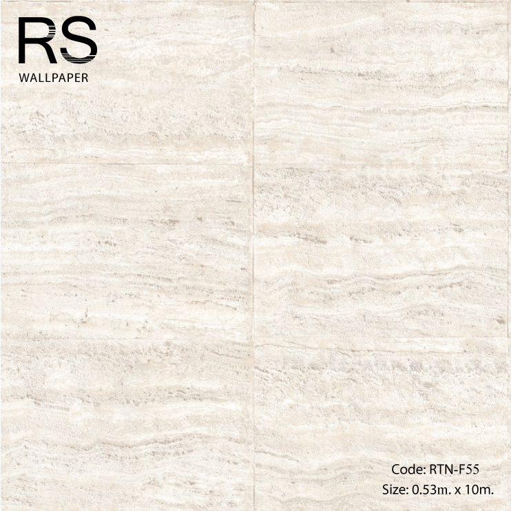 วอลเปเปอร์ลายหินตัดเป็นร่อง พื้นสีครีม RTN-F55