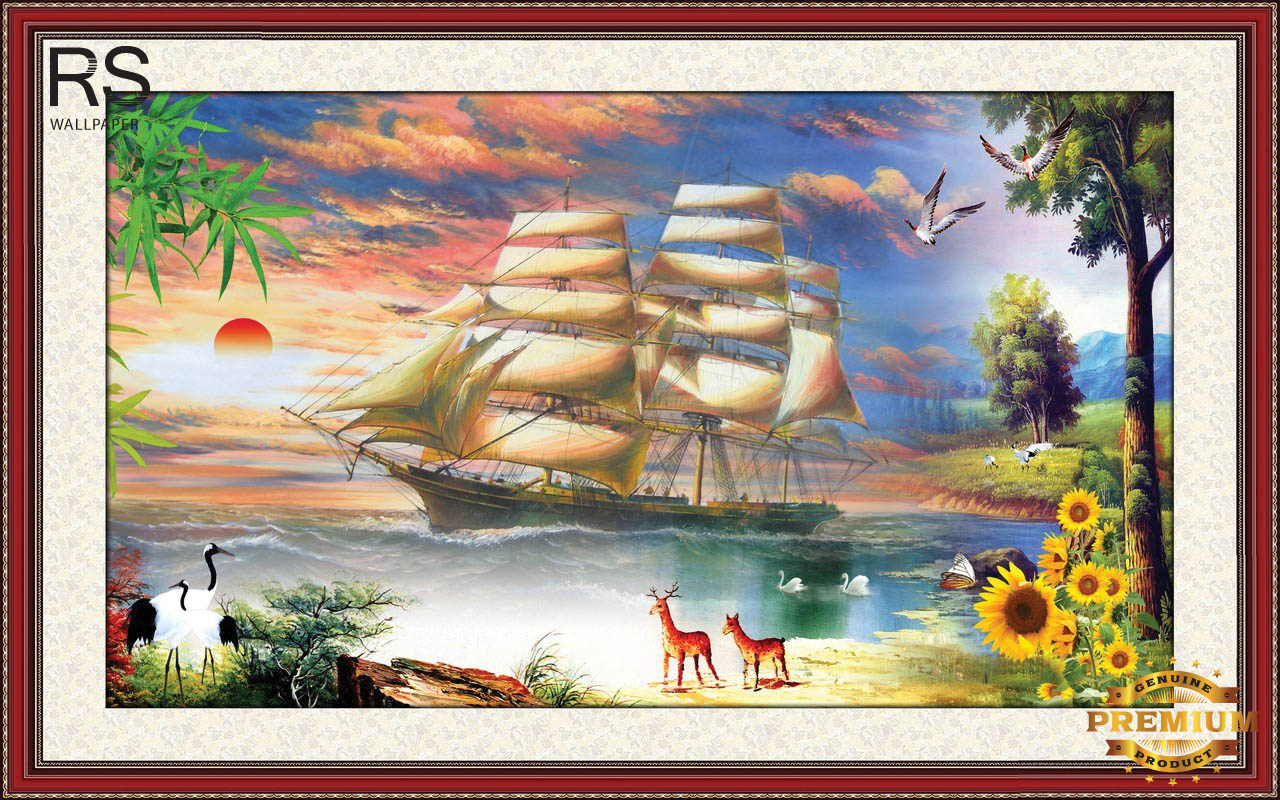 วอลเปเปอร์ ภาพฮวงจุ้ย เรือมงคล J-PREMIUM(สั่งผลิต)
