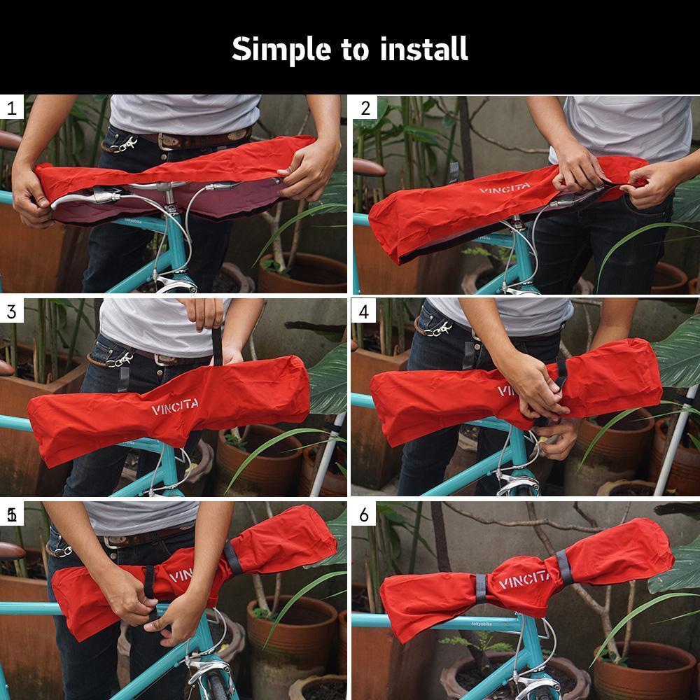 ผ้าคลุมแฮนด์กันฝนจักรยานเสือภูเขา VINCITA RC01