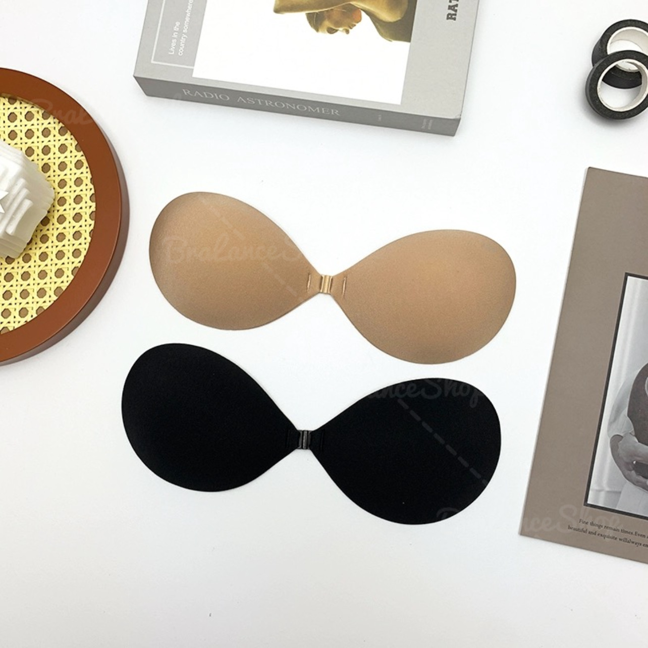 BLS✿J48 บรากาวทรงกลม ฟองน้ำบาง ไร้ขอบกาวเต็ม