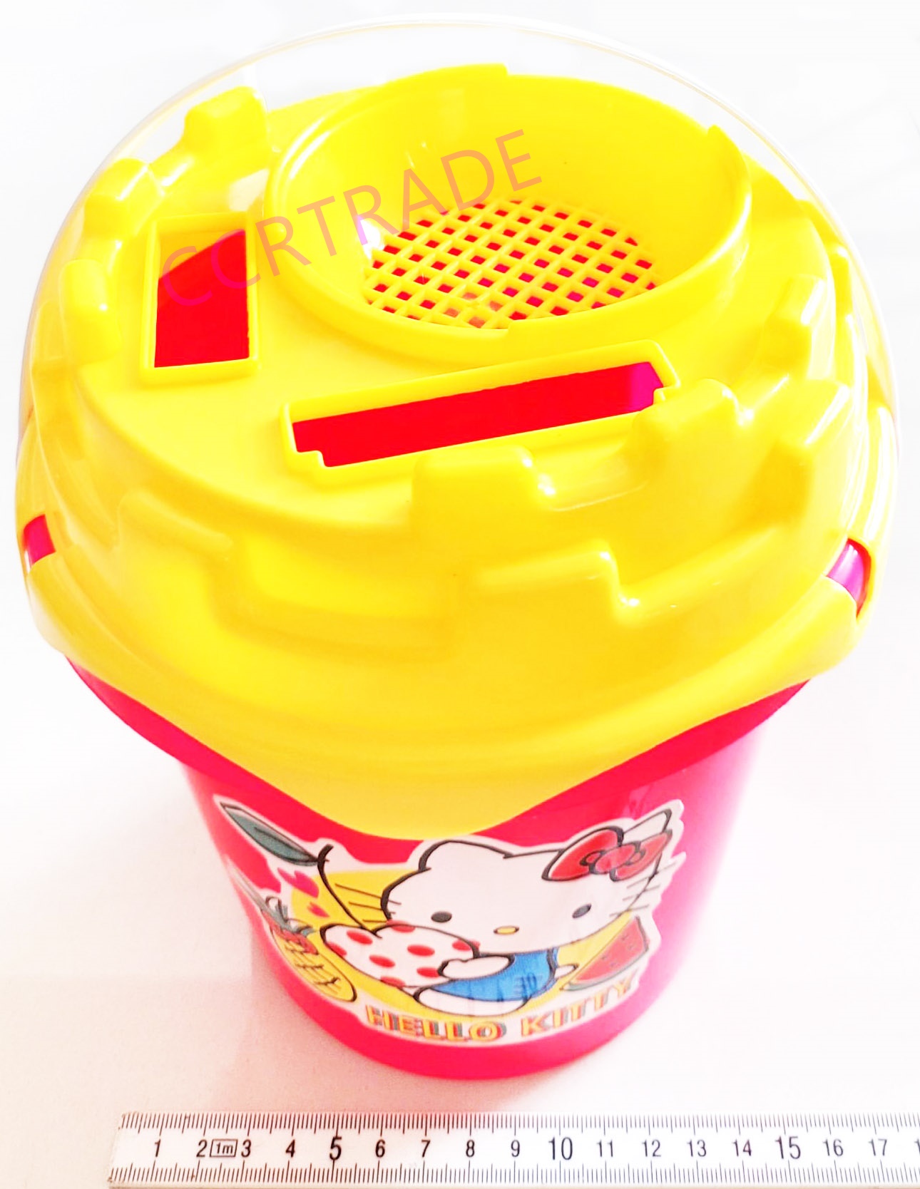 ชุดเล่นทรายคิตตี้+กาถุงตาข่าย 14x27.5 ซม.(ลิขสิทธิ์แท้)(1x3)