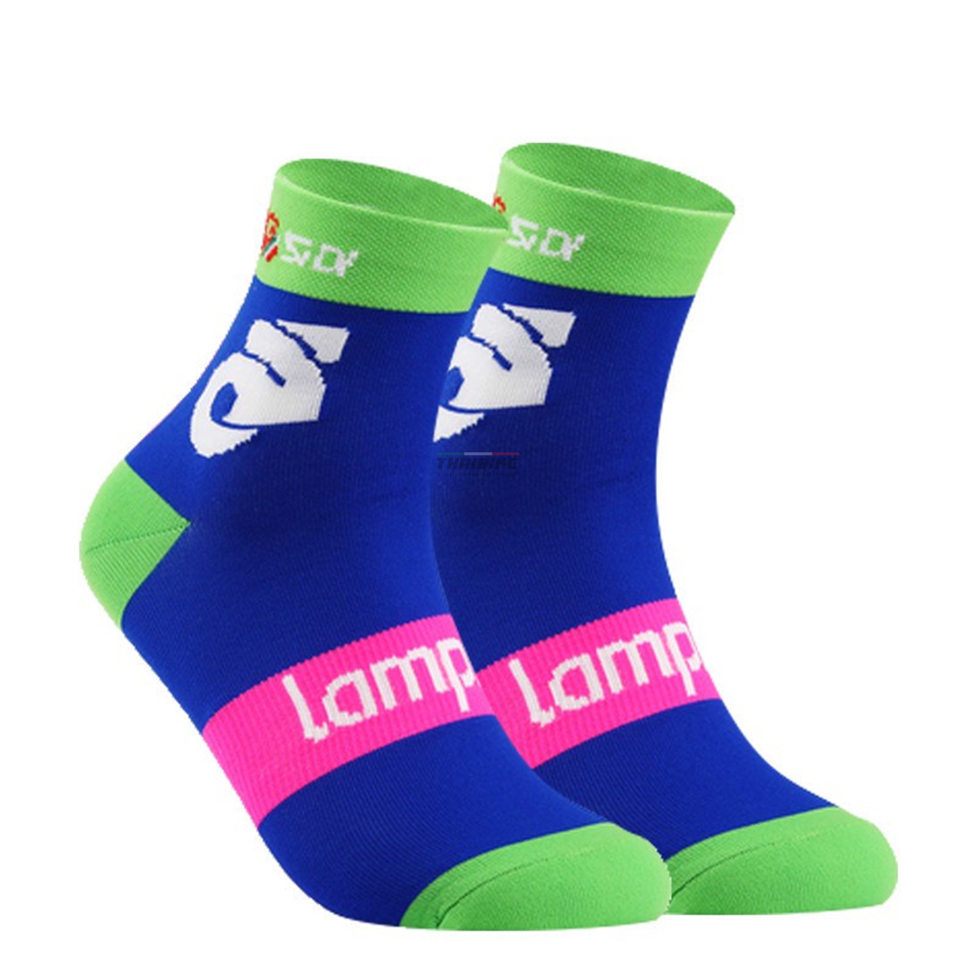 ถุงเท้าปั่นจักรยานลายทีม ถงเท้าวิ่ง ถุงเท้าออกกำลังกาย