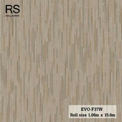 วอลเปเปอร์ ลายเส้นสีน้ำตาลเทาสลับสีทอง EVO-F37W