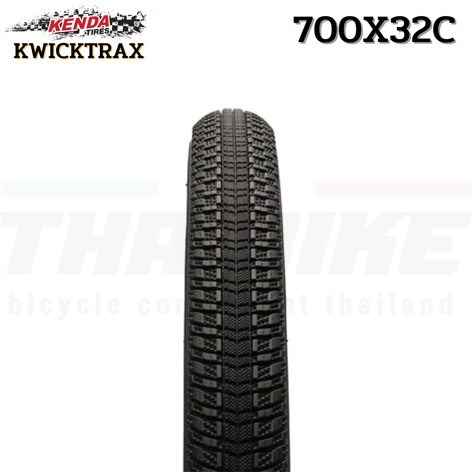 ยางนอกจักรยานเสือหมอบ ขอบลวด เสือภูเขา KENDA KWICKTRAX 700X32C 1 เส้น