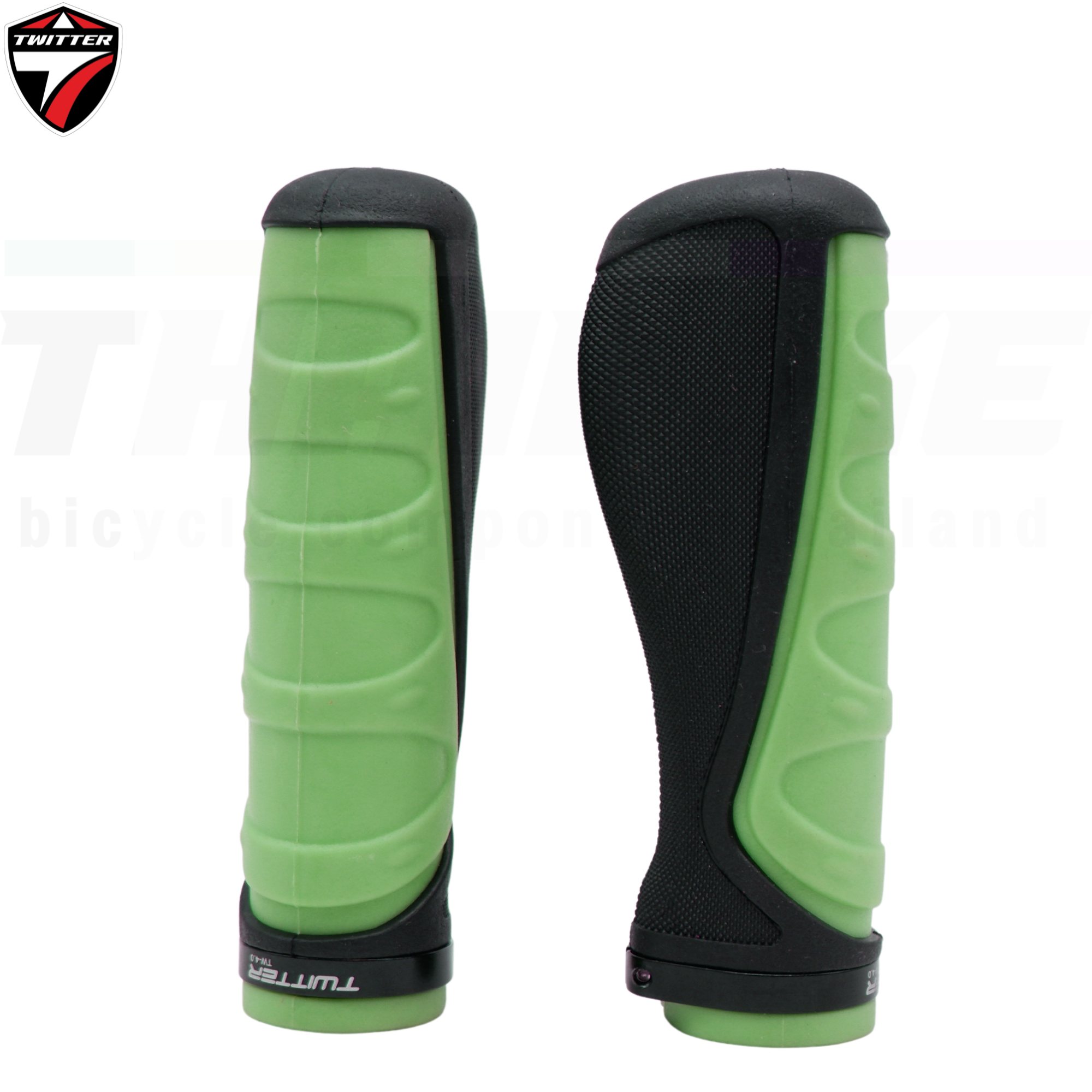 ปลอกแฮนด์จักรยานเสือภูเขาแบบยางมีตัวรัด T.WITTER รุ่น TW 4.0 รุ่นยาง นุ่มมือ