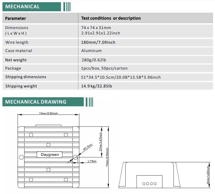 Boost Converter 11-16V to 24V 10A 240W IP68
