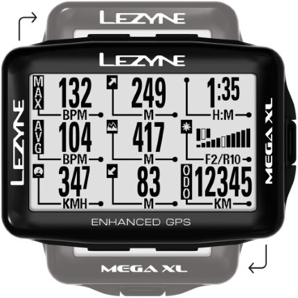 ไมล์จักรยาน LEZYNE Mega XL GPS ภาษาไทย หน้าจอ 2.7นิ้ว