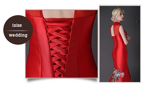 PW434- **พรีออเดอร์สีเขียวและสีแดง**ชุดกี่เพ้ายาว ชุดยกน้ำชา ชุดถ่ายพรีเวดดิ้ง (prewedding dress) & ชุดแต่งงานแฟนซี (Fancy wedding dress) "ธีมสีเขียว"