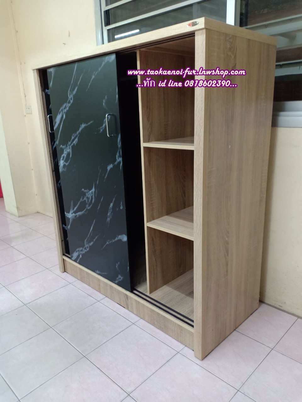 WCD-201SL ตู้เสื้อผ้าเด็กบานเลื่อน 120 ซม.