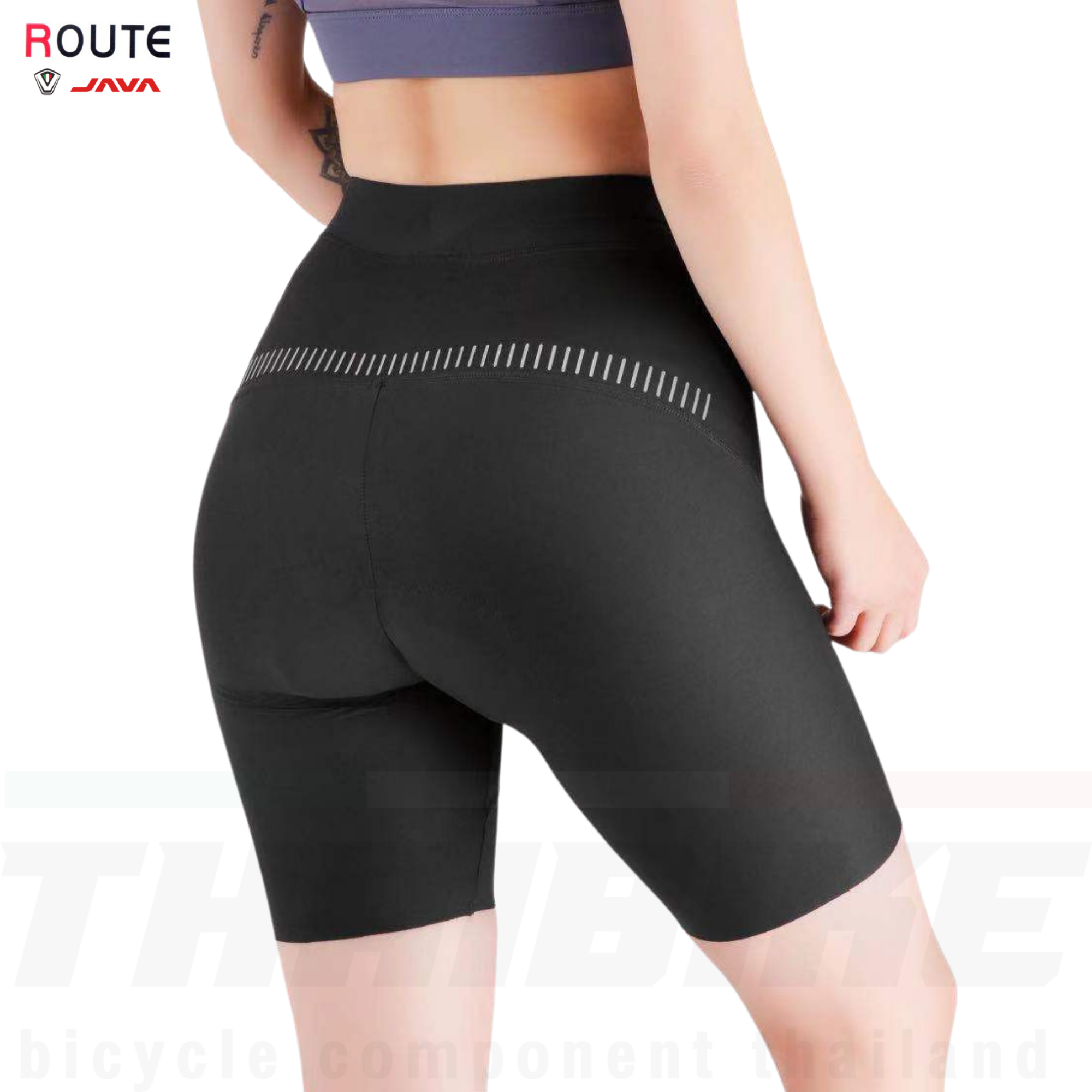 ผู้หญิง กางเกงปั่นจักรยานขาสั้นเป้าอิตาลี ยี่ห้อ Route by JAVA ของแท้ มีกล่อง