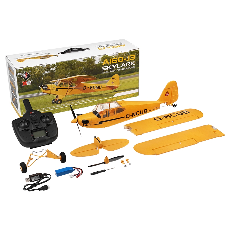 Piper J3 SuperCub 650mm.4Ch 3d6g Brushless Motor